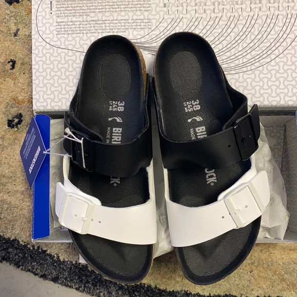 Birkenstock Arizona black/white asst New - Picture 5 of 6
